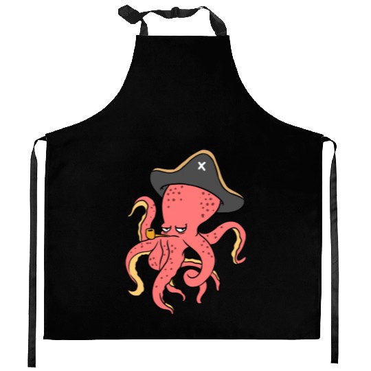 Pirate Octopus For Octopus Lover Kitchen Aprons
