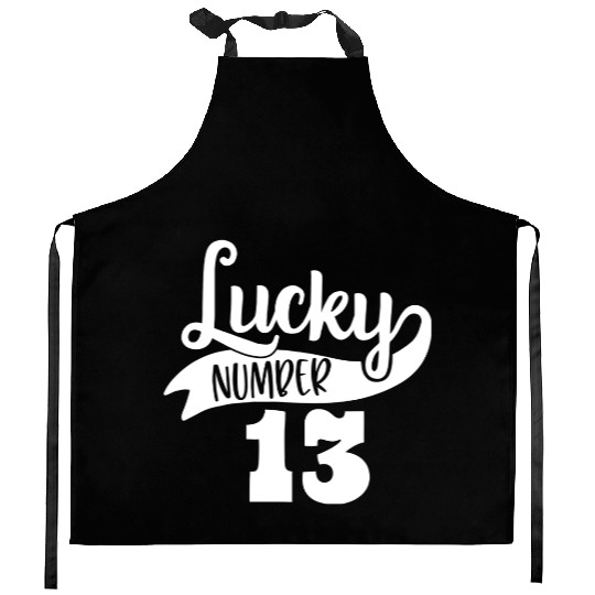 Lucky Number 13 Birthday Party Design Kitchen Aprons