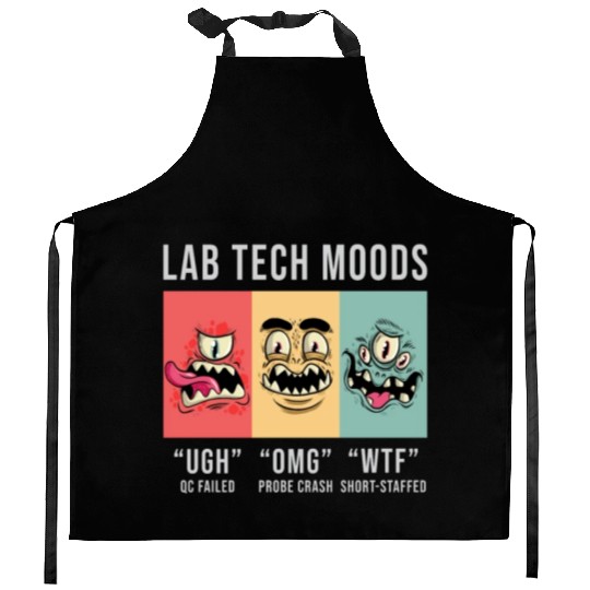 Lab Tech Moods Laboratory Science Technician Gift Kitchen Aprons