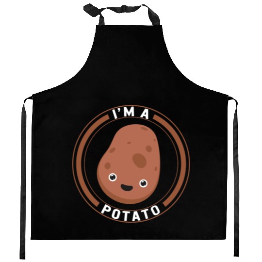 Potato Vegetable Kitchen Aprons, I'm A Potato Kitchen Aprons,