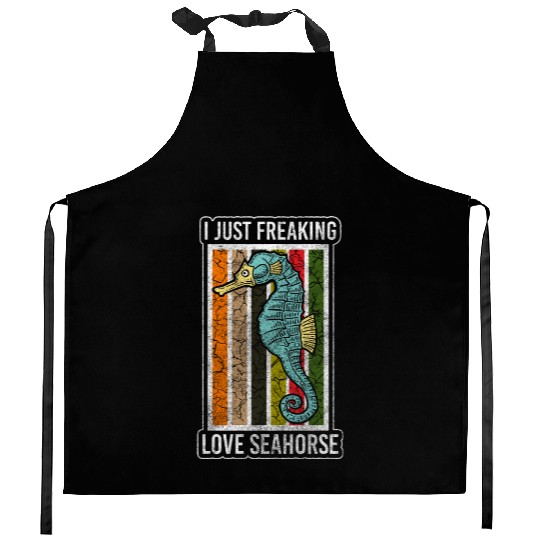 Sea Horse Swimming Ocean Kitchen Aprons