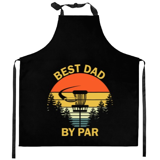 Vintage Best Dad By Par Disc Golf Father's Day Kitchen Aprons