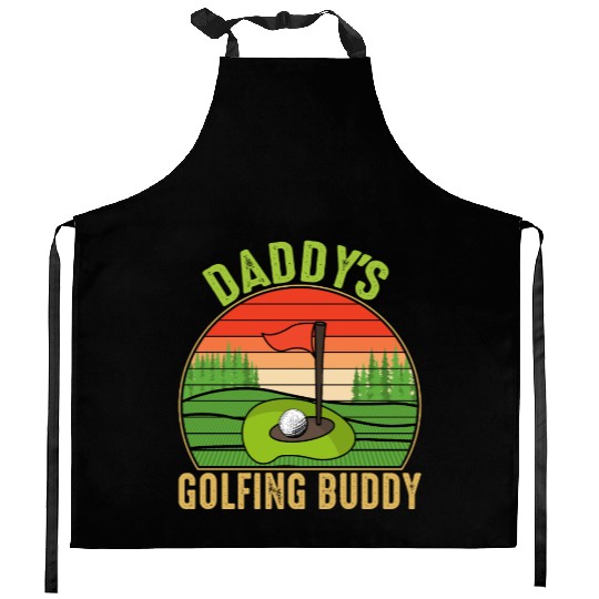 Daddy's Golfing Buddy Fathers Day Kitchen Aprons