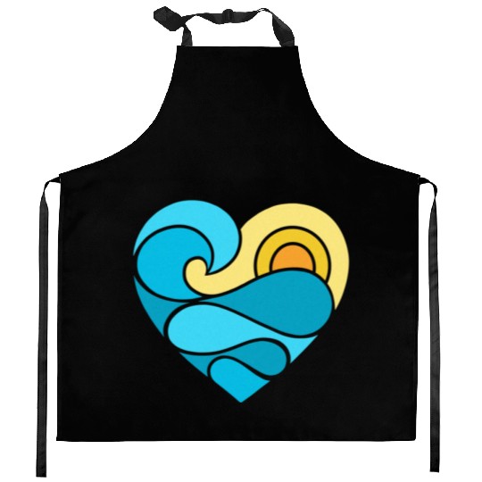 Summer Heart Ocean Kitchen Aprons