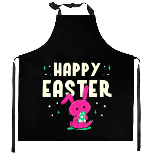 Happy Easter Egg Bunny Sayings Kitchen Aprons