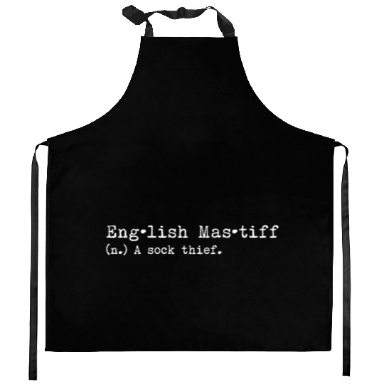 A Sock Thief English Mastiff Kitchen Aprons