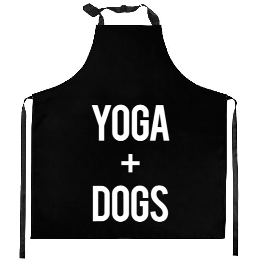 Love Yoga And Dogs Funny Gym Exercise Fitness Pose Kitchen Aprons