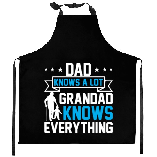 Dad Knows A Lot Grandad Knows Everything Kitchen Aprons