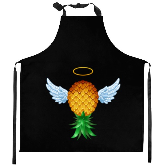 Cute Swinger Upside Down Pineapple Angel Wings Kitchen Aprons