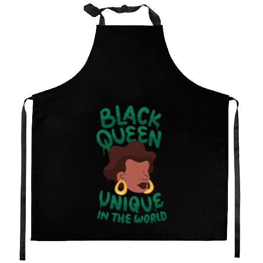 Black unique in the world Queen Black queen unique Kitchen Aprons