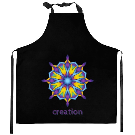 Creation Mandala Design Kitchen Aprons