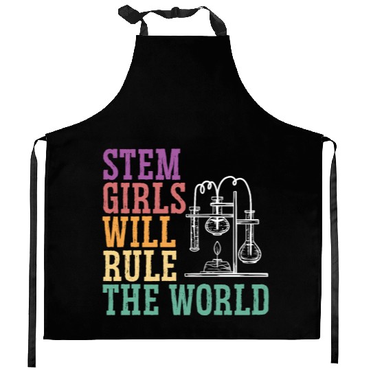 STEM Girls Will Rule The World Engineering Science Kitchen Aprons