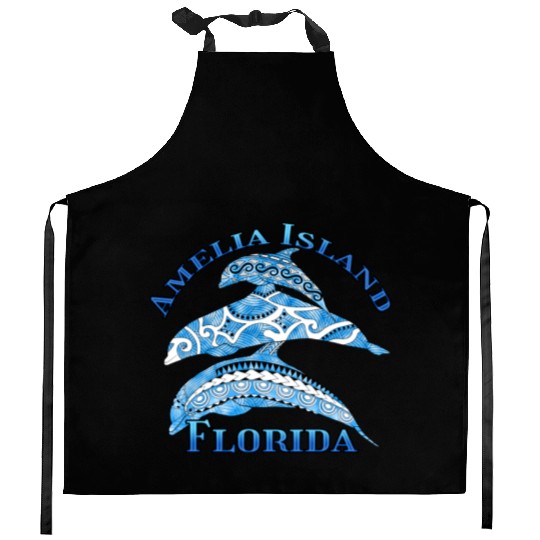 Amelia Island Florida Vacation Tribal Dolphins Kitchen Aprons