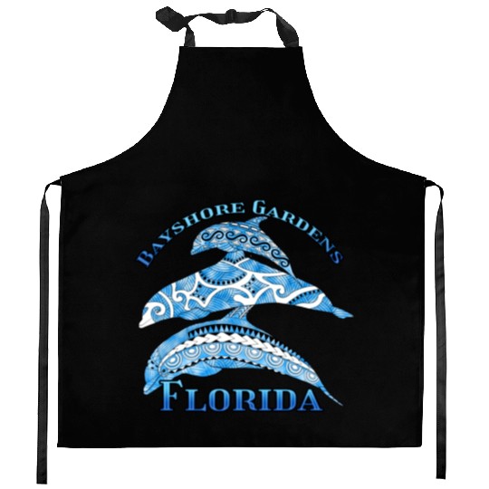 Bayshore Gardens Florida Vacation Tribal Dolphins Kitchen Aprons