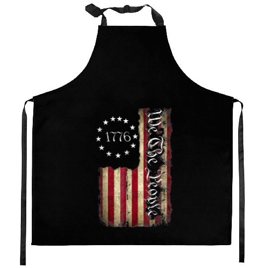 1776 We The People Patriotic American Constitution Kitchen Aprons