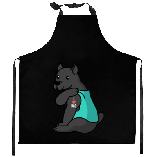 I Love Dad Cane Corso Kitchen Aprons