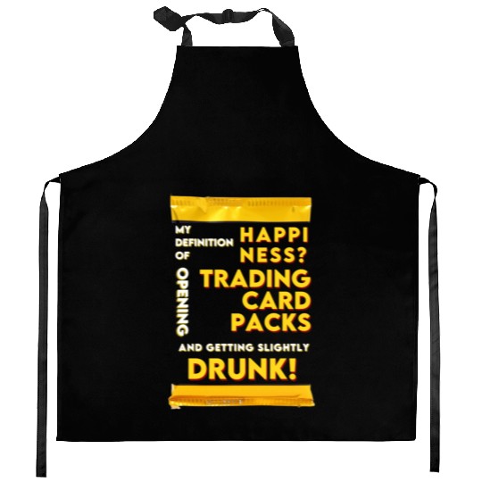My Definition of Happiness Trading Cards Drinks Kitchen Aprons