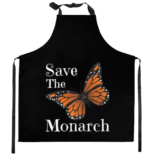 Butterfly Save The Monarch Butterflies Pollinators Kitchen Aprons