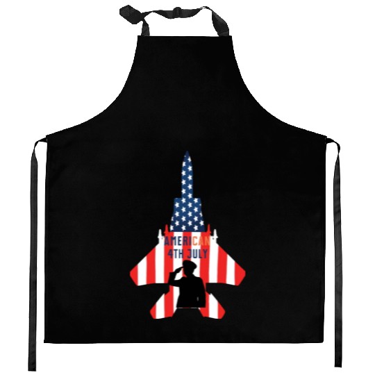 4th Of July US Military. 4th of July, AmeriCAN Kitchen Aprons