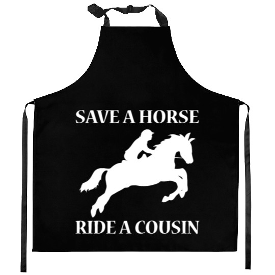 Horse Ride Cowboy Kitchen Aprons