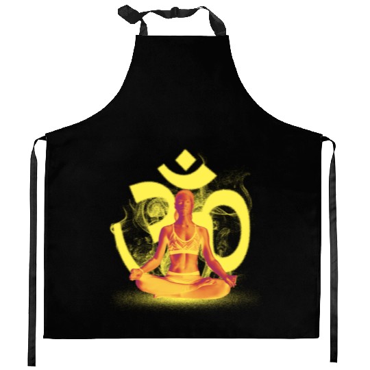 Yoga Meditation Kitchen Aprons