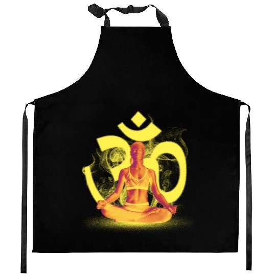Yoga Meditation Kitchen Aprons