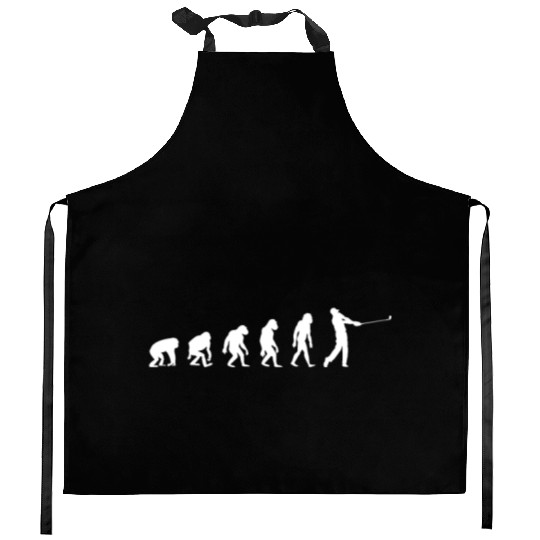 Evolution Golf Funny Golfer Humor Golfing Golf Kitchen Aprons
