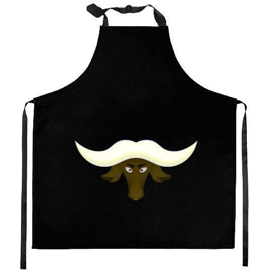 green buffalo head Kitchen Aprons