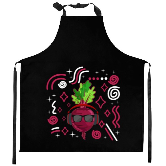Beets Vegetable Kitchen Aprons, Fresh Beets Wearing