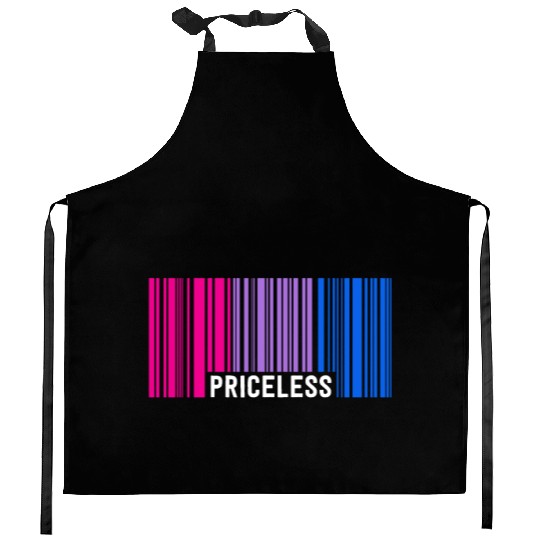 Priceless Bisexual Pride Barcode Subtle Bi Flag Kitchen Aprons