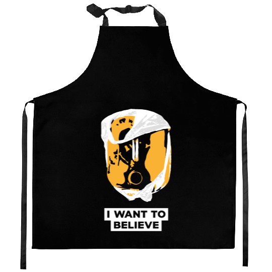 I Want To Believe 001 Skull Kitchen Aprons