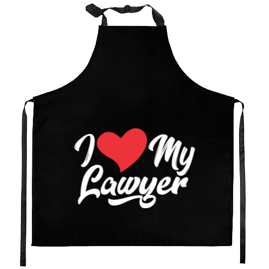 I Love My Lawyer Graduation Attorney Advocate Law Kitchen Aprons