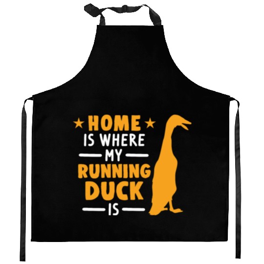 Home Is Where My Running Duck Kitchen Aprons