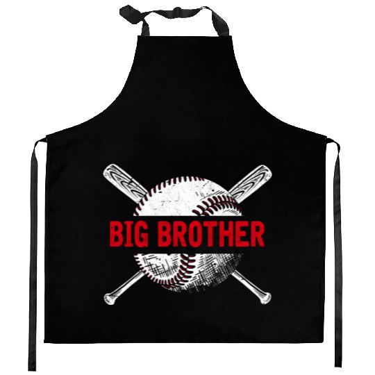 Big Baseball Brother Son Baseball Player Kitchen Aprons