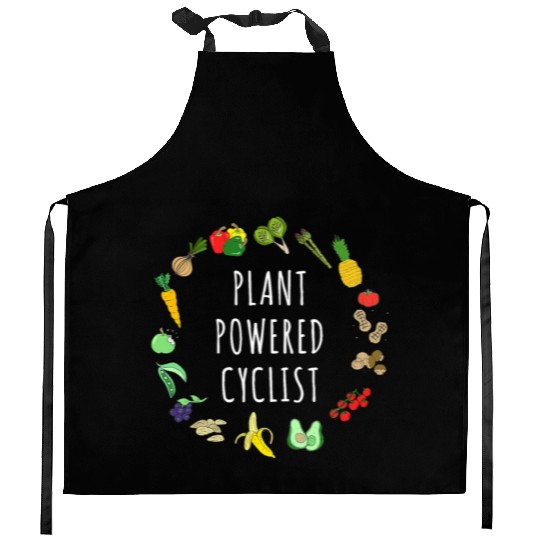 Plant Powered Cyclist Vegetarian Vegan Cycling Kitchen Aprons