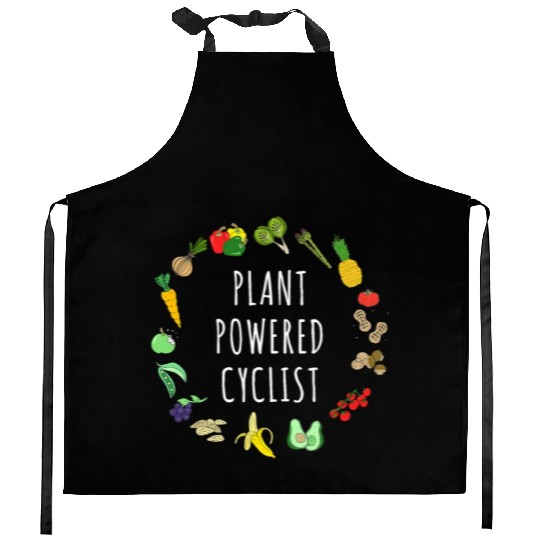Plant Powered Cyclist Vegetarian Vegan Cycling Kitchen Aprons