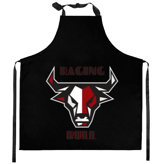 Raging Bull Brave and Valiant Fearless Kitchen Aprons