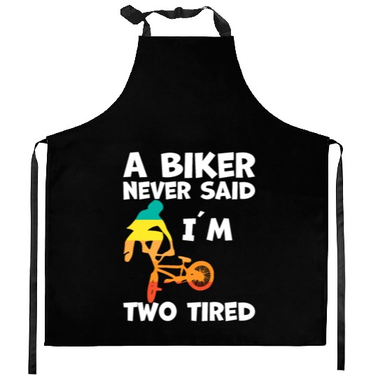 BMX Biker Racing Stunt Kitchen Aprons