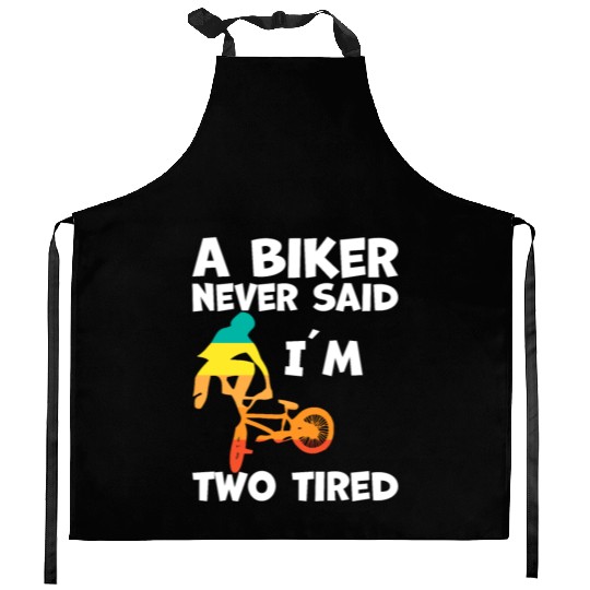 BMX Biker Racing Stunt Kitchen Aprons