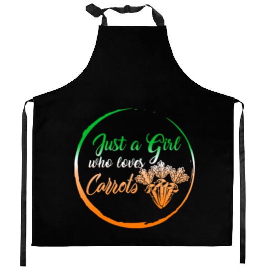 Carrot Vegetable Kitchen Aprons, Just A Girl Who Loves