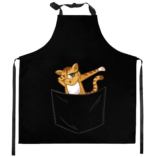 Pocket Cat Kitchen Aprons