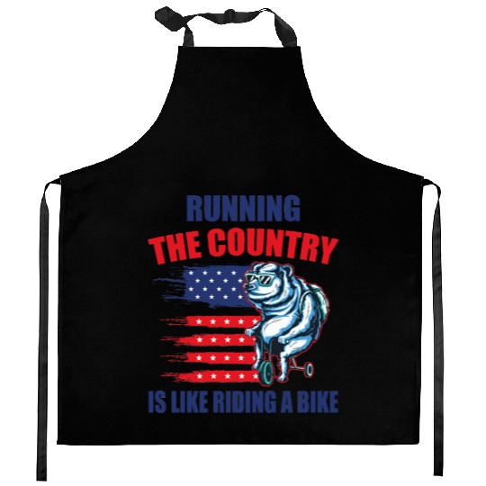 Joe Biden Running The Country's Like Riding A Bike Kitchen Aprons