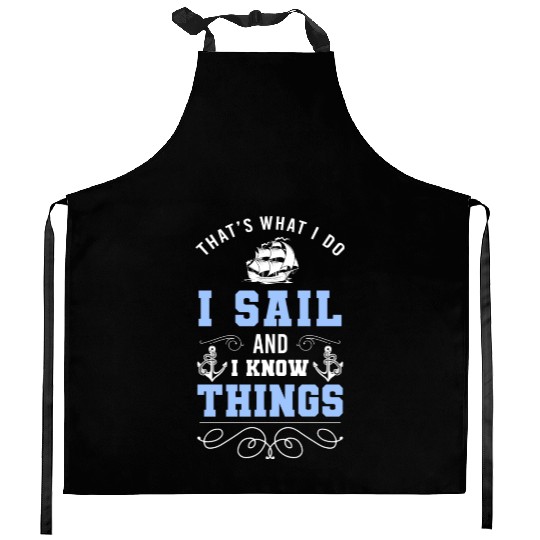 Sailing Ship Boat Waves Kitchen Aprons