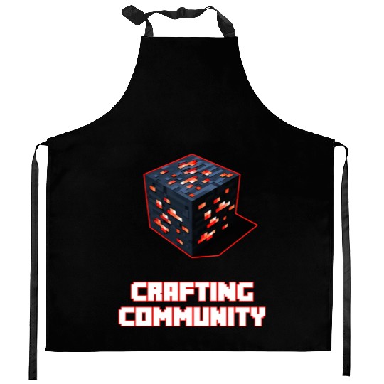 Crafting Community white & red Kitchen Aprons