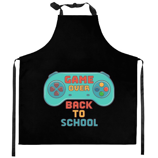 Game Over Back To School to First Day School Teach Kitchen Aprons