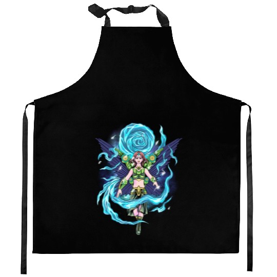 Angel winged robot Kitchen Aprons
