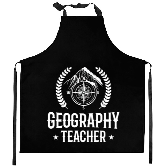 Geography Teacher Geographer Student Geographic Kitchen Aprons