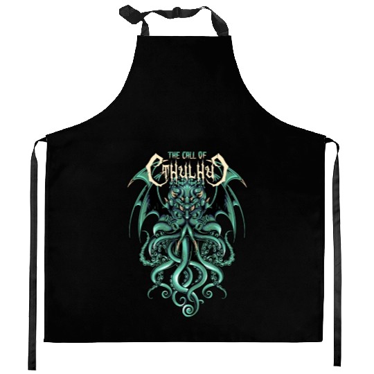 cthulhuc octopus Kitchen Aprons