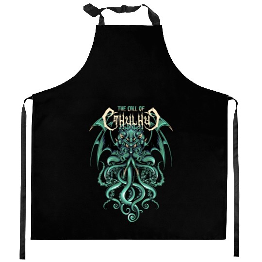 cthulhuc octopus Kitchen Aprons
