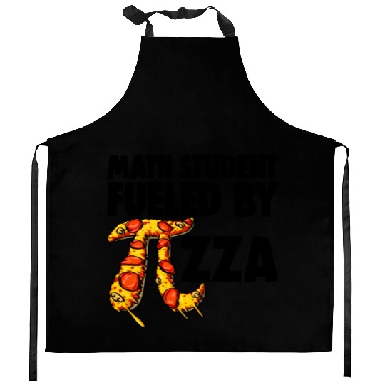 Math Student Fueled By Pizza Kitchen Aprons